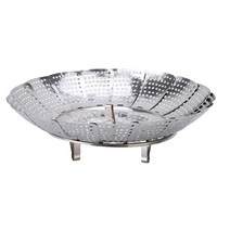 21/26/28 센치메터 Stainless Steel Food Steamer Bowl 야채 과일 기선 Basket 김 랙 서랍 주방 접는, 01 Size S 21CM