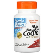 닥터스베스트 코큐텐 100mg 소프트젤 Coq10 코엔자임 큐텐 Q10, 120정