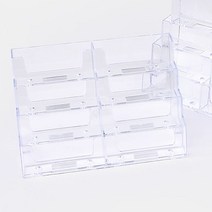 투명 명함 스탠드 아크릴 쿠폰 꽂이 3종 전시용 데스크 리셉션 3단 6단 8단 단수선택 2개입 1세트, 8단 2개입