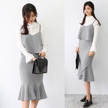 피오뜨 8009.머메이드 체크스커트