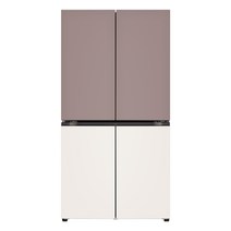 [색상선택형] LG전자 디오스 오브제컬렉션 4도어 냉장고 메탈 870L 방문설치, T873MKE012