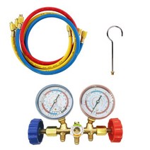 메니폴더게이지 냉매 충전기 r134a 3 way ac 진단 매니폴드 세트 프레온 충전, 세트 1