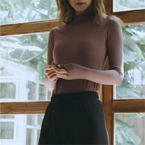 여자 겨울 소프트 반폴라 롱슬리브 티 필수템 수학여행 10대 긴팔티 겨울티