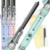 타키온 프로페셔널 전문가용 파스텔 세라믹 원권아이롱 9가지 사이즈 +카본꼬리빗, 파스텔컬러_민트, 10mm