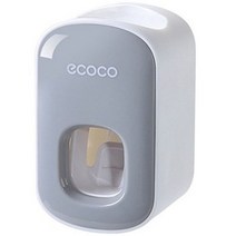 ECOCO 자동 치약 스 퀴저 커플 마그네틱 흡입 가글컵 칫솔 스토리지 랙 욕실 벽 마운트 선반, 09 GRAY