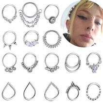 써지컬 피어싱 미니멀 새로운 코 피어싱 링 nase cuff septum ring
