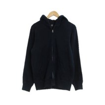 유니클로 네이비 면 후드집업 남자 8158