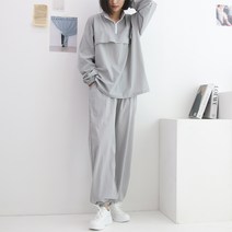 데이프릴 남녀공용 나론 긴팔 아노락반집업 조거팬츠 트레이닝세트