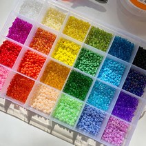 [부자재 포함] 비즈 반지 목걸이 팔찌 DIY 만들기 키트 세트 컬렉션, 07.파스텔불투명비즈키트_비즈바늘+접착체SET