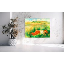 엘앤디 캔버스 명화 - 르누아르 풀 숲에서 누워있는 여인