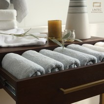린텍인터내셔널 프리미엄40수 코마사180g 세면타올 세안수건 호텔타월 라이트블루 5장