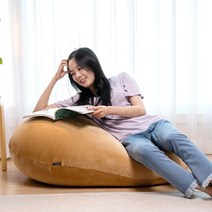 요플레이 빈백침대 1인용 빈백소파, 카라멜