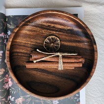 나무 우드접시 요거트볼 예쁜그릇 샐러드볼 플레이트 (낮은볼5호) 25.5cm, 원형낮은볼(5호)