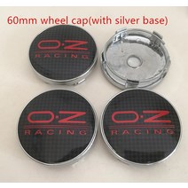 자동차 차량용 휠 허브 센터 캡 배지 커버 엠블럼 스티커 악세사리 56mm OZ 로고 4 피스, 12 60mm lattice red 1