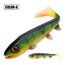 빅 베이트 루어 Spinpoler bomshad 빅 사이즈 파이크 소프트 베이트 낚시 루어 14cm 페인트 인쇄 실리콘 미, 01 Color-A_02 18cm 53g