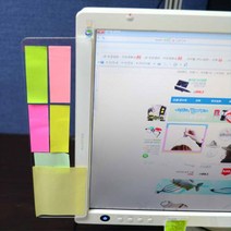 컴퓨터 모니터 부착 아크릴 투명 메모보드 포스트잇, 타입, 블랙
