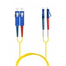 고급형 LC-SC-SM-2C 싱글 광 패치코드 점퍼코드 광장비와 분배함 간 연결 케이블, 10m
