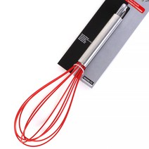 실리콘거품기 레드 10인치 (NOVELTY 계란거품기), 1개