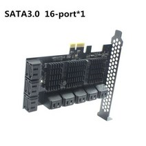 5/8/10/16 포트 SATA 6Gbps-PCI Express 컨트롤러 카드 PCIe-SATA III 어댑터 변환기 PCI-e 라이저 확장 보드, 04-16-Port PCIEx1-94646