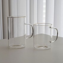 마카 내열유리 골드링 머그잔 430ml 530ml 2size/6개 단위로 주문해주세요, M-07_530ml