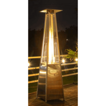 야외용 가스 히터 난로 글래스 파티오 업소용 난로, 고급 스테인리스 스틸 쉘 천연 가스