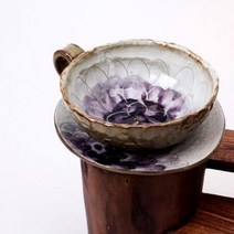 라운지 VIP손님전용 보라들꽃 행복 찻잔 대추차용, 상세페이지 참조