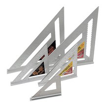 목공용 알루미늄 삼각자 각도자 연귀자 스퀘어 마구리 도메가다 소 중 대, 4인치 소 mm