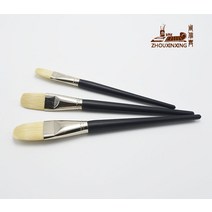 그림 공예 브러시 특히 큰 돼지 강모 라운드 피크 유화 페인팅 미술 용품 나무 청소 3 개