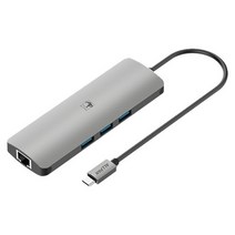 올판 USB3.1 C타입 메탈 멀티 USB허브 9 in 1, 그레이