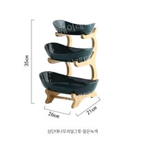 플레이팅 파티접시 홈파티 뷔페 2단 3단 과일 빵 디저트 케이크, 3단 그린