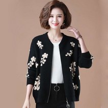 FANSYLI 여성 봄가을 숏 점퍼 루즈핏 가디건 W2T9