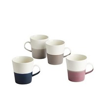 Royal Doulton 커피 스튜디오 40032948 머그 그란데 혼합 4종 세트 자기 535 8g(18 9 온스), 4 Count (Pack of 1)_혼합.
