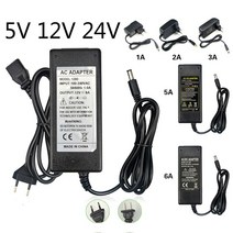 조명 변압기 드라이버 전원 공급 어댑터 LED 스트립 스위치 조명용 AC 110V-220V-DC 12V 5V 24V 1A 2A 3A 5A, EU(한국호환가능) Plug, DC-24V, 6A
