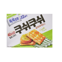 오리온 쿠쉬쿠쉬 갈릭바게트맛 (크래커/과자/개별포장/진짜 갈릭과 버터가 스며든 갈릭 바게트 맛/겹겹이 기분 좋은 바삭함/바삭 달콤 고소함/ 회의할 때/간식으로), 한개, 1개