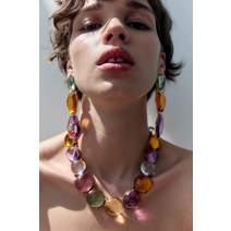 독일 자라 ZARA 199253 멀티컬러 레진 목걸이