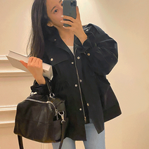 휘뚜마뚜 허리 스트링 야상 자켓