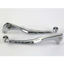 호환 할리데이비슨 chrome 오토바이 해골 브레이크 클러치 레버 시프터 레버 yamaha xv virago 250 535 700 750 1000 1100 1985 1997, 크롬