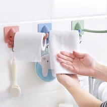 파스텔 다용도 롱 휴지걸이 욕실 화장실 걸이, 3롱휴지걸이-핑크