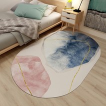 Makone 상표등록 사계절 타원형 카페트 러그 침실 원룸 거실 서재 북유럽 인테리어