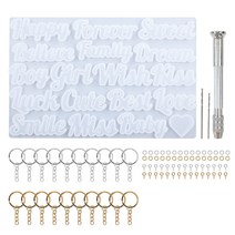 레진아트틀 레진몰드 레진공예 1set Alphabet Epoxy Resin Mold Kit Silicone Letters Casting Set For DIY, 한개옵션0