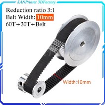 타이밍 벨트 풀리 타임 GT2 타이밍 벨트 풀리 60 개 톱니 20 개 5mm/8mm 감소 3:1/1:3 벨트 폭 6mm 10mm 3D, 20T6.35 - 60T10_폭 280mm-10mm
