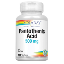 Solaray 솔라레이 판토텐산 500mg 100베지캡슐 Pantothenic Acid