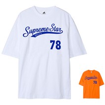 Supreme 오버핏 반팔티 남자 여자 5부 반팔 티셔츠_슈프림스타