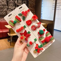 크리스마스 헤어핀 10pc -렌덤