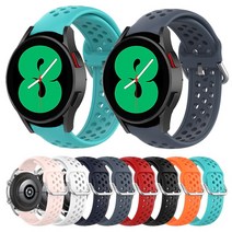 갤럭시워치4 3 기어S2 클래식 스포츠 액티브2 호환 메탈버클 실리콘 밴드 시계줄 스트랩, saw932 (1)아쿠아, 갤럭시워치4클래식 42mm(20)