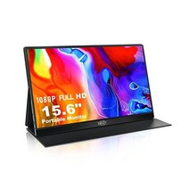 GKDY 휴대용 모니터 15.6인치 FHD 100% SRGB Type C 노트북 HDMI USB 게이밍 IPS 1080P HDR 아이케어 컴퓨터 디스플레이 스마트 커버 스피커 2개, X1
