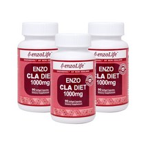 엔조라이프 뉴질랜드 CLA 다이어트 1000mg 공액리놀렌산 식물성 90캡슐 약2개월분, 3. 3통+7%할인