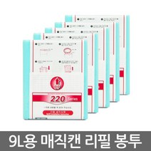 매직캔 9리터 리필봉투 5롤 220R5B 매직리필, 9000ml
