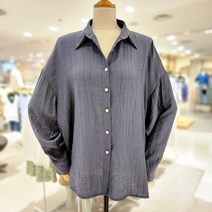TT뜨개질 카라넥 셔츠형 블라우스(T23WSH01AX)