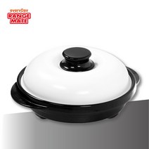 렌지메이트 라운드그릴구이팬 22cm, 블랙(원형손잡이)